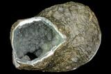 Prasiolite (Green Quartz) Geode With Calcite - Uruguay #107710-6